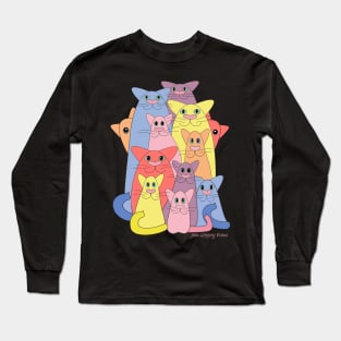 Twelve Cats For Happiness Long Sleeve T-Shirt